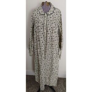 Sleep Tight Flannel Nightgown Women's Granny Cottage Cotton Midi Sz S NWOT
